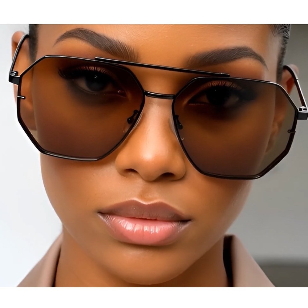 Rimless Sunglasses Women Men Fashion Designer Polygon Sunglasses Driving Fishing